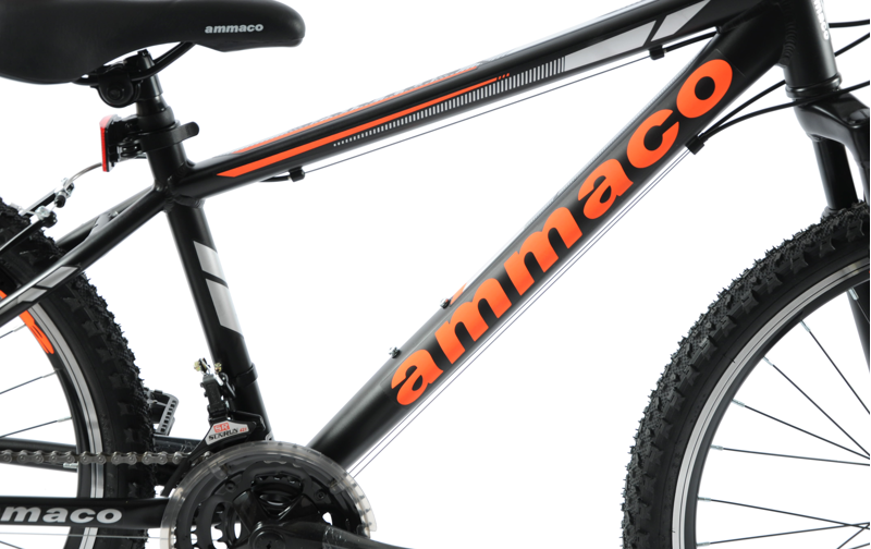 Ammaco Santos 24 Inch Wheel Kids Mountain Bike Black-5